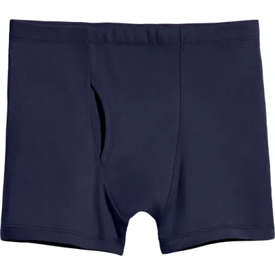 City Threads Usa-made Organic Soft Cotton Boxer Briefs In Blue