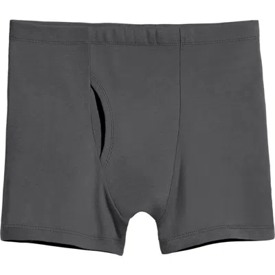 City Threads Usa-made Organic Soft Cotton Boxer Briefs In Gray
