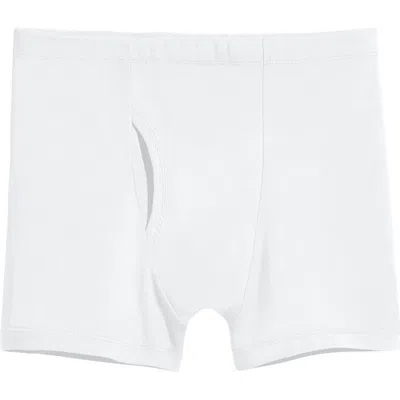 City Threads Usa-made Organic Soft Cotton Boxer Briefs In White