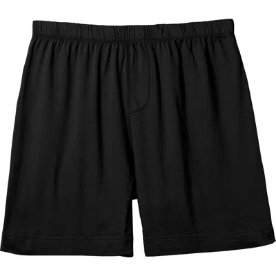 City Threads Usa-made Soft Cotton Jersey Boxer In Black