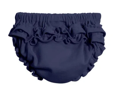 City Threads Usa-made Babies'  Soft Cotton Ruffle Diaper Cover In Blue