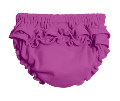 City Threads Usa-made Babies'  Soft Cotton Ruffle Diaper Cover In Purple