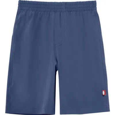 City Threads Usa-made Babies'  Soft Stretch Upf 50+ Recycled Polyester Below-the-knee Printed Swim Board Shor In Blue