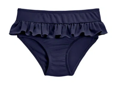 City Threads Usa-made Kids'  Upf 50+ Ruffle Swim Briefs In Blue
