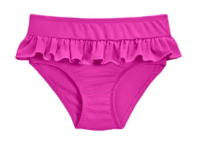 City Threads Usa-made Babies'  Upf 50+ Ruffle Swim Briefs In Pink