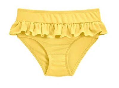 City Threads Usa-made Babies'  Upf 50+ Ruffle Swim Briefs In Yellow