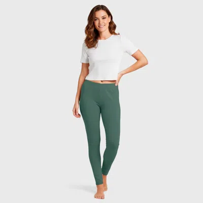City Threads Usa-made 100% Organic Cotton Leggings In Green