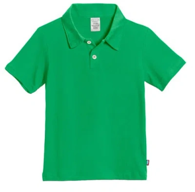 City Threads Usa-made Baby Boys Soft Cotton Jersey 2-button Short Sleeve Polo Shirt