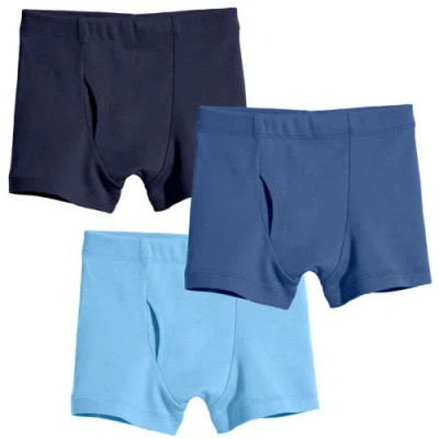 City Threads Usa-made Baby Boys Super-soft Organic 100% Cotton Boxer Briefs In Blue