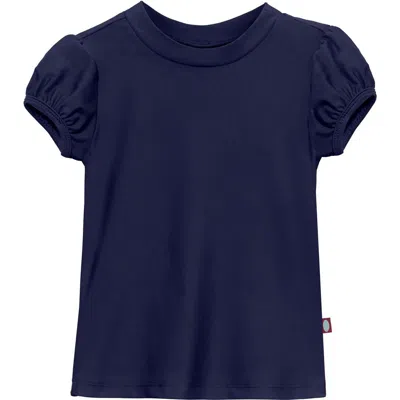 City Threads Usa-made Baby Girls Upf 50+ Puff Sleeve Rashguard In Blue