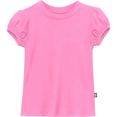 City Threads Usa-made Baby Girls Upf 50+ Puff Sleeve Rashguard In Pink