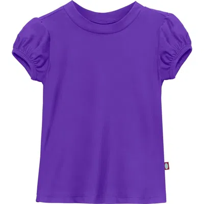 City Threads Usa-made Baby Girls Upf 50+ Puff Sleeve Rashguard In Purple