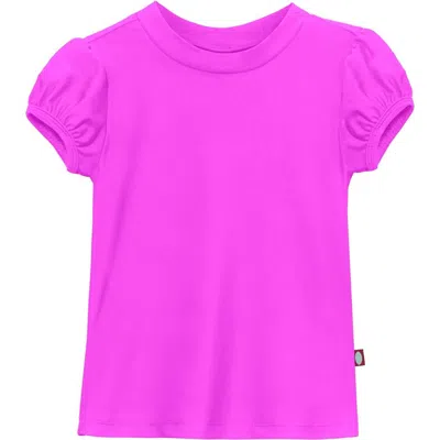City Threads Usa-made Baby Girls Upf 50+ Puff Sleeve Rashguard In Purple