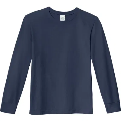 City Threads Usa-made Babies'  Boys 100% Soft Cotton Medium-weight Long Sleeve Tee With Cuffs In Midnight