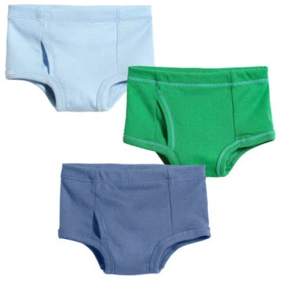 City Threads Usa-made Kids'  Boys Soft 100% Cotton Brief 3-pack In Multi