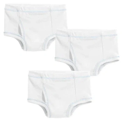 City Threads Usa-made Kids'  Boys Soft 100% Cotton Brief 3-pack In White
