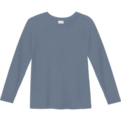 City Threads Usa-made Kids'  Boys Super-soft 100% Organic Cotton Raglan Long Sleeve Tee In Concrete