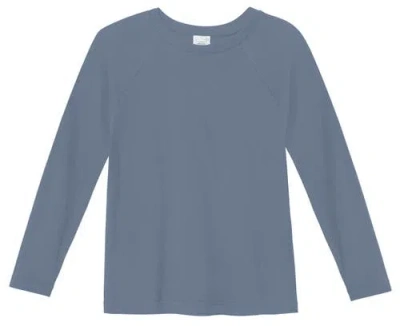 City Threads Usa-made Babies'  Boys Super-soft 100% Organic Cotton Raglan Long Sleeve Tee In Concrete