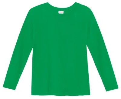 City Threads Usa-made Babies'  Boys Super-soft 100% Organic Cotton Raglan Long Sleeve Tee In Elf Green