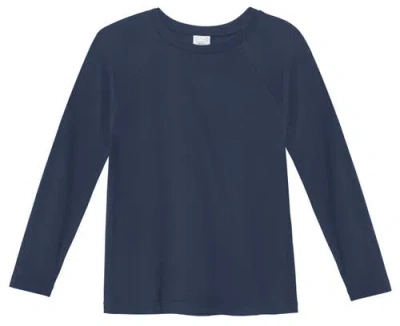 City Threads Usa-made Babies'  Boys Super-soft 100% Organic Cotton Raglan Long Sleeve Tee In Midnight