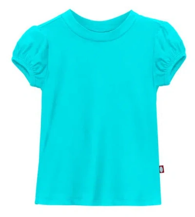 City Threads Usa-made Kids'  Girls Upf 50+ Puff Sleeve Rashguard In Blue