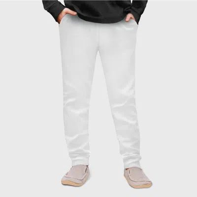 City Threads Usa-made Unisex Soft 100% Cotton Warm And Cozy Fleece Pocket Jogger In White