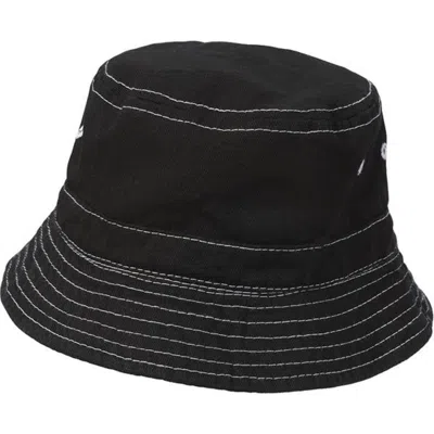 City Threads Usa-made Kids'  Unisex Upf 50+ 100% Cotton Twill Wharf-style Bucket Hat In Black
