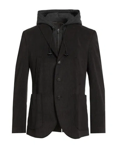 City Time Man Blazer Dark Brown Size 38 Polyester