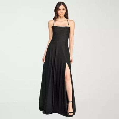 City Triangle Womens Juniors A-line Dress In Black