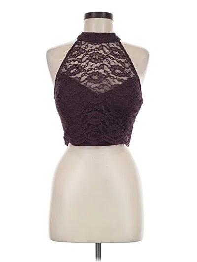 Pre-owned City Triangles Bodysuit In Burgundy