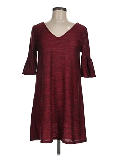 Pre-owned City Triangles Casual Dress In Burgundy