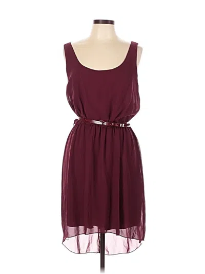Pre-owned City Triangles Casual Dress In Burgundy