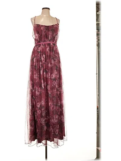 Pre-owned City Triangles Casual Dress In Burgundy