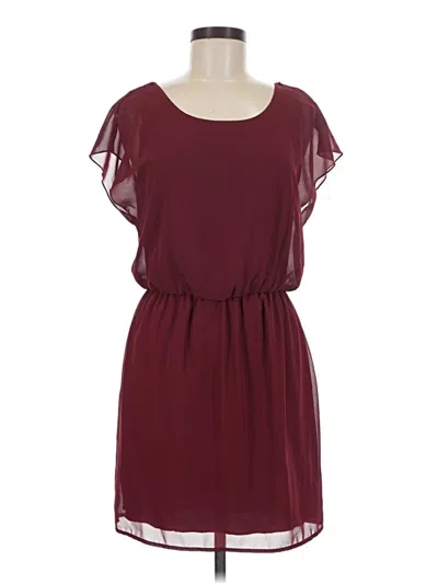 Pre-owned City Triangles Casual Dress In Burgundy