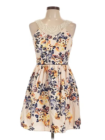 Pre-owned City Triangles Cocktail Dress In Brown