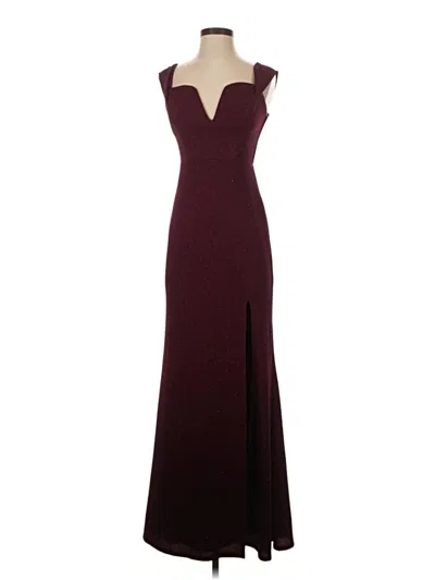 Pre-owned City Triangles Cocktail Dress In Burgundy