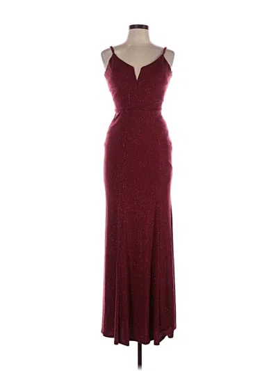 Pre-owned City Triangles Cocktail Dress In Burgundy