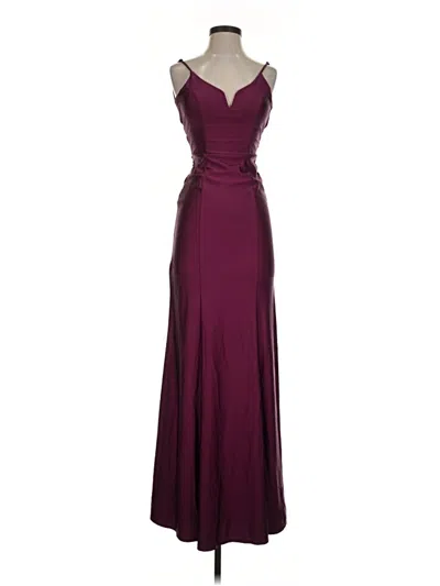Pre-owned City Triangles Cocktail Dress In Burgundy