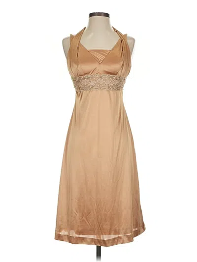 Pre-owned City Triangles Cocktail Dress In Tan
