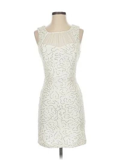 Pre-owned City Triangles Cocktail Dress In White
