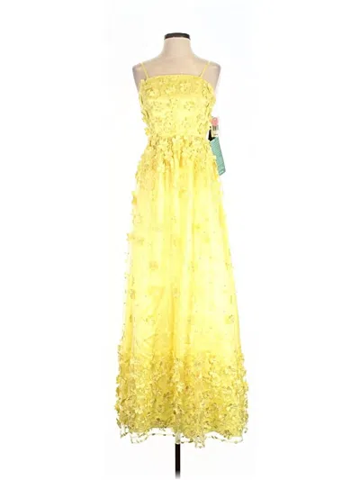 Pre-owned City Triangles Cocktail Dress In Yellow