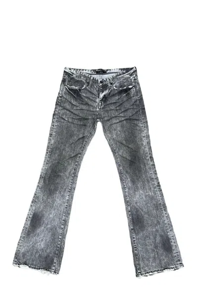 Pre-owned Civarize X Vintage Vtg Civarize Japan Distress Fade Black Denim Flare Jeans In Faded Black