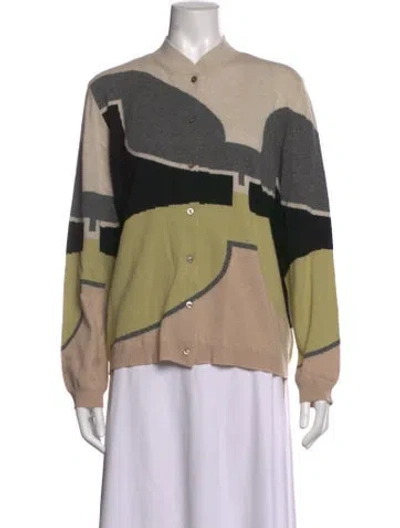 Pre-owned Cividini Cashmere Patterned Sweater In Neutrals