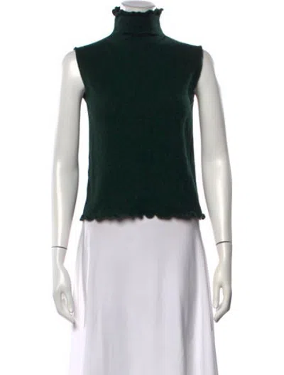 Pre-owned Cividini Cashmere Turtleneck Top In Green