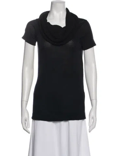 Pre-owned Cividini Cowl Neck Sweater In Black