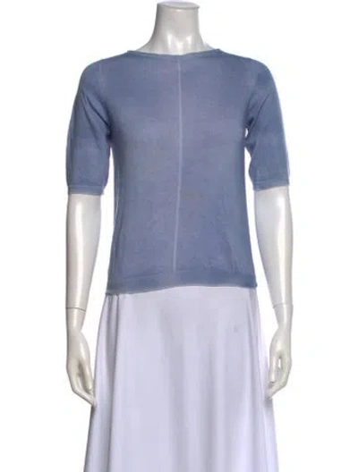 Pre-owned Cividini Crew Neck Short Sleeve Top In Blue