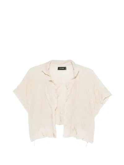 Cividini Crinkled Cardigan In White