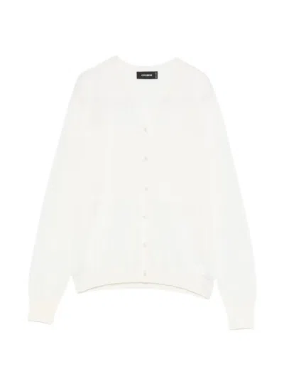 Cividini Ebano Button Cardigan In White