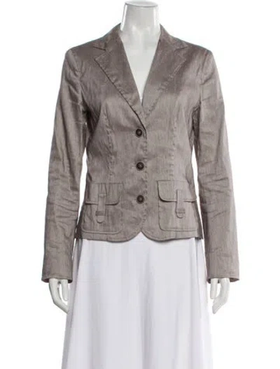 Pre-owned Cividini Linen Blazer In Neutral