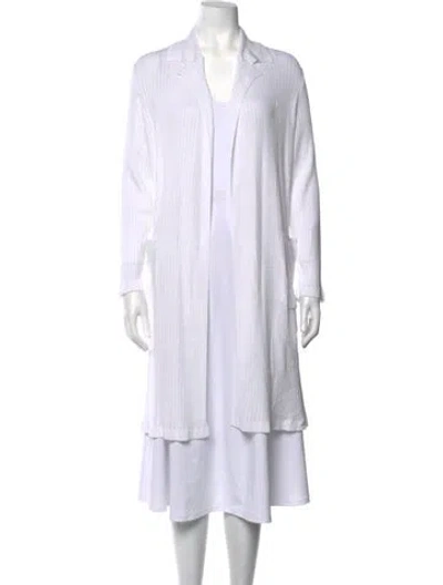 Pre-owned Cividini Open Front Sweater In White